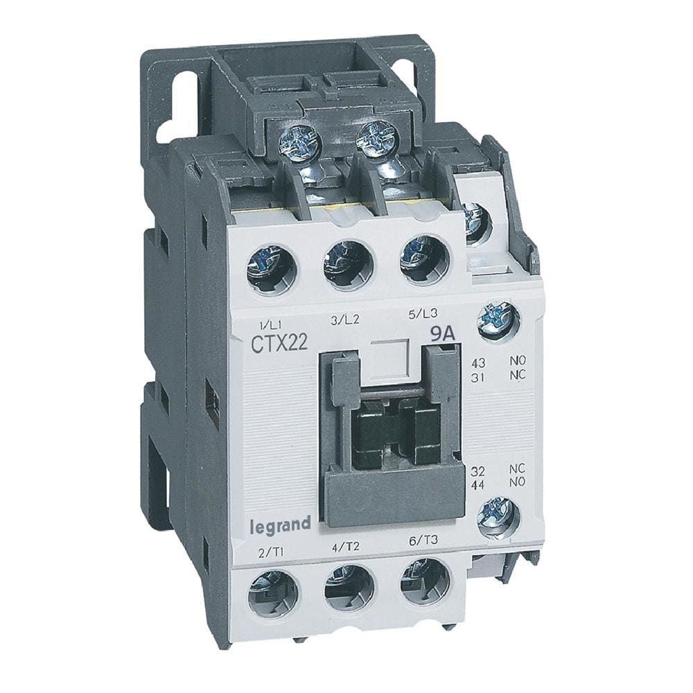 LEGRAND - Contactores tripolares CTX³ 22 - 9A - 24 V~ - 1 NA + 1 NC - Bornas con tornillo
