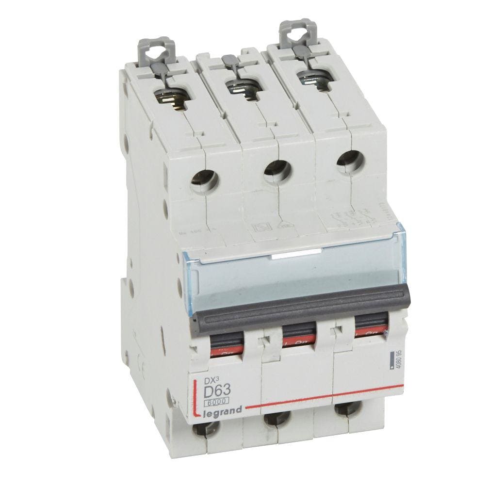 LEGRAND - Magnetotérmico DX³ 6000/10kA - 3P - 400V~ - 63A - curva D