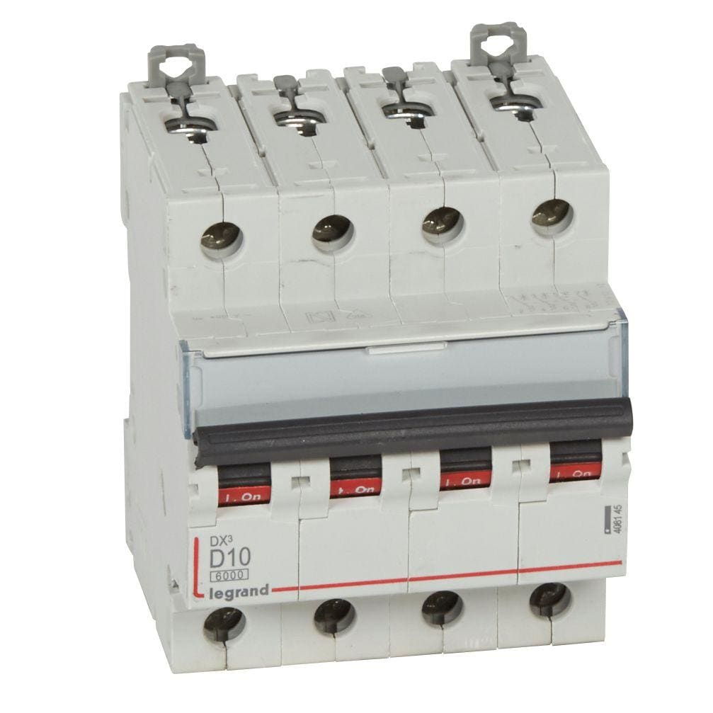 LEGRAND - Magnetotérmico DX³ 6000/10kA - 4P - 400V~ - 10A - curva D