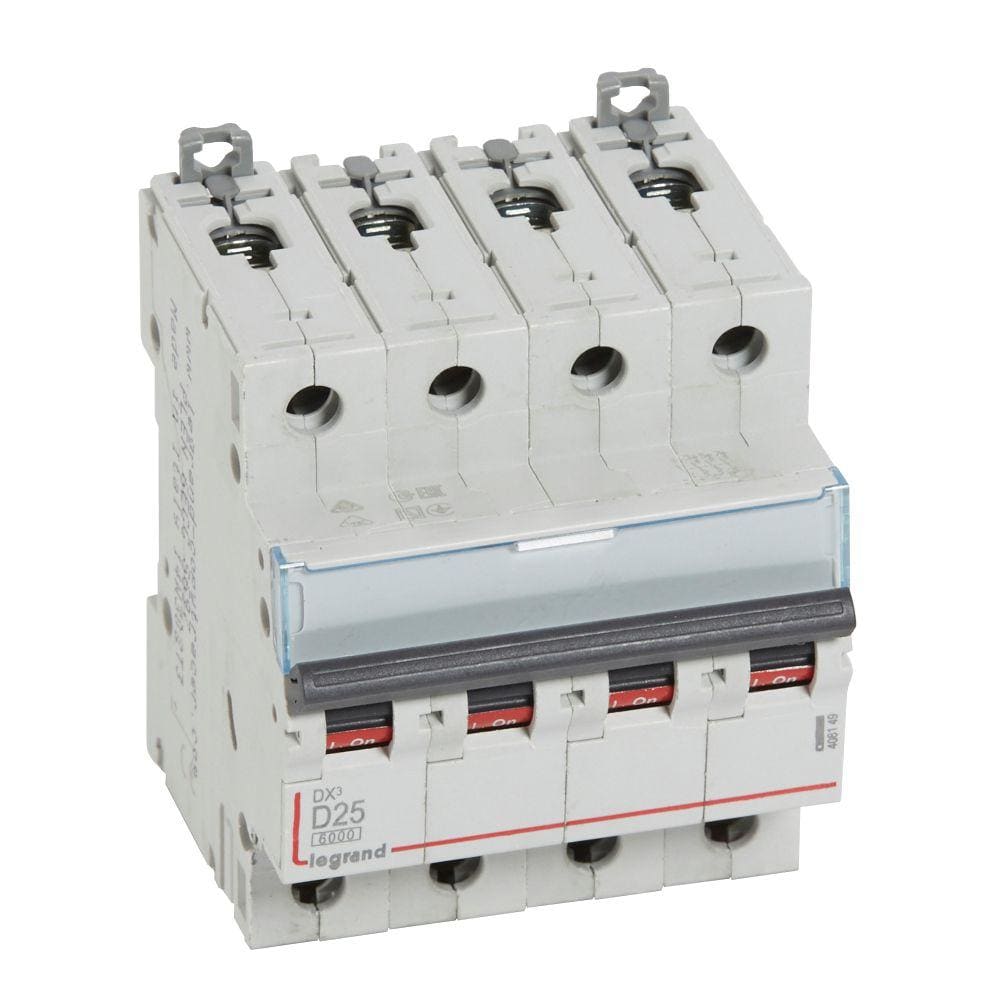 LEGRAND - Magnetotérmico DX³ 6000/10kA - 4P - 400V~ - 25A - curva D