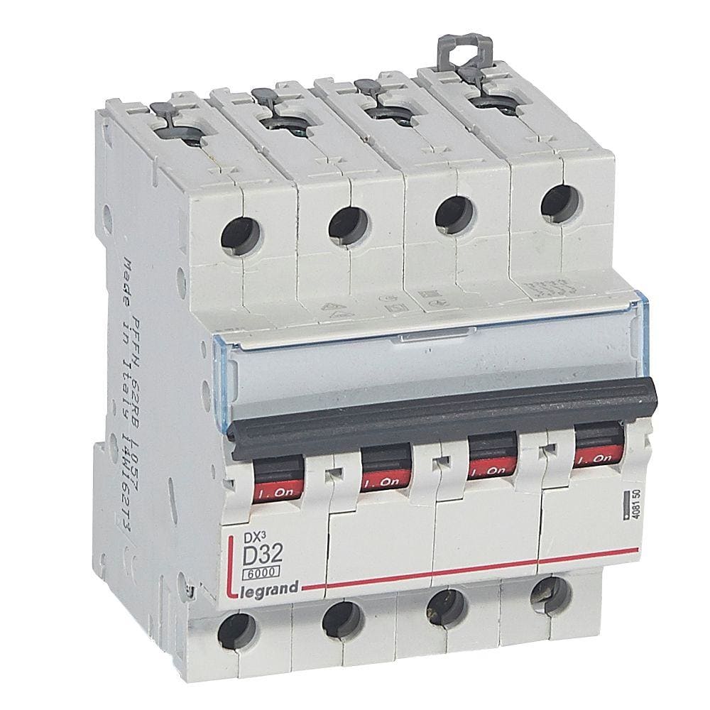 LEGRAND - Magnetotérmico DX³ 6000/10kA - 4P - 400V~ - 32A - curva D