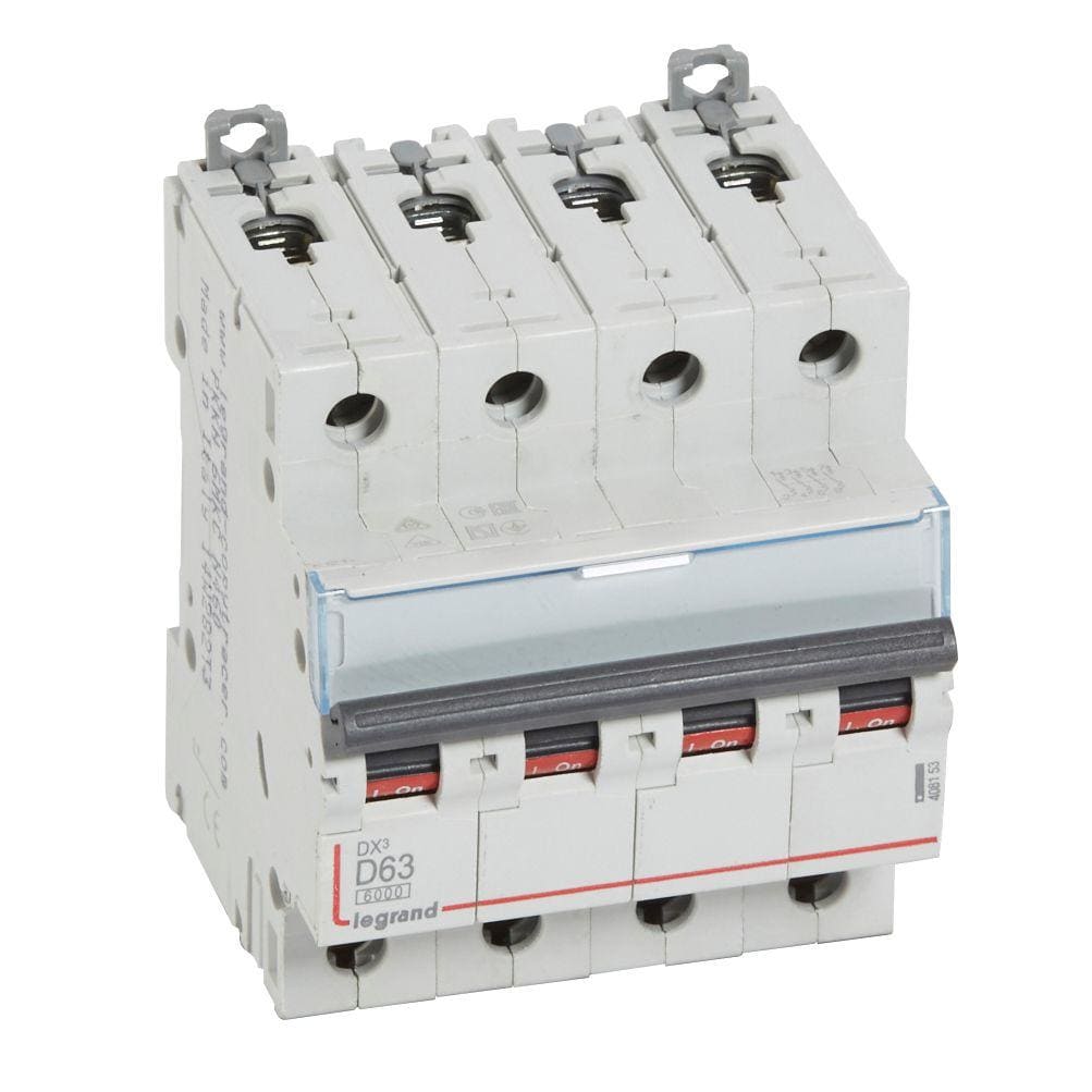LEGRAND - Magnetotérmico DX³ 6000/10kA - 4P - 400V~ - 63A - curva D