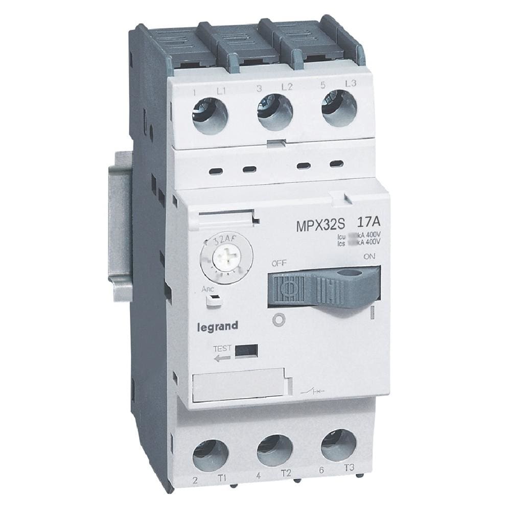 LEGRAND - Guardamotor magnetotérmico MPX³ 32S - 17A - 20 kA