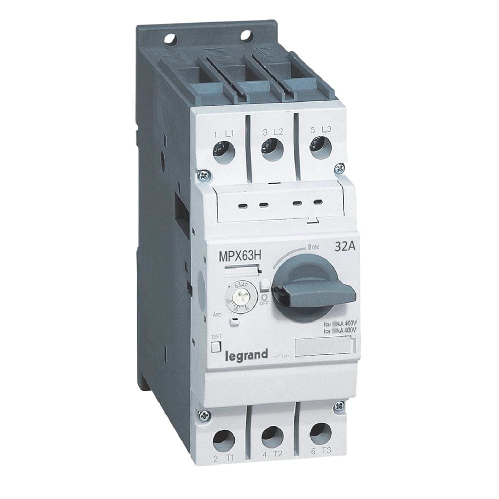 LEGRAND - Guardamotor magnetotérmico MPX³ 63H - 32A - 50kA