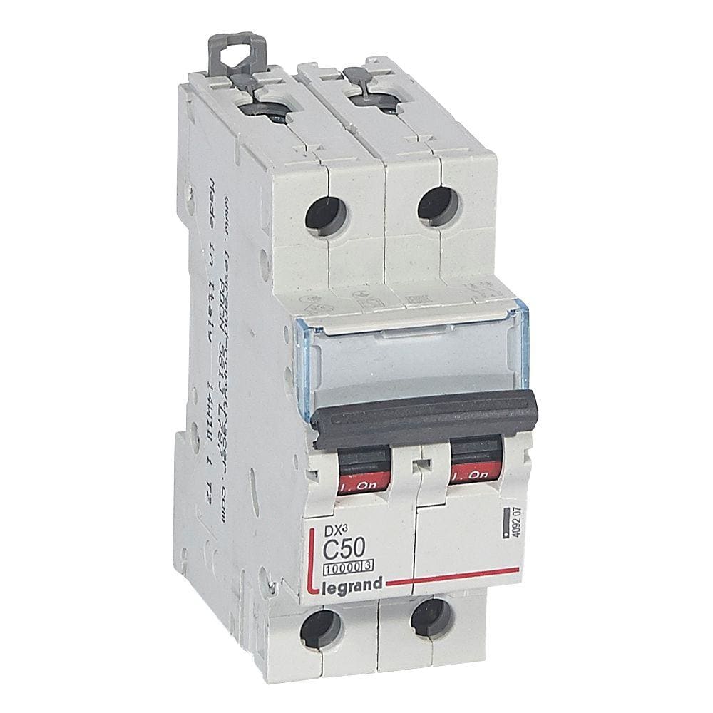 LEGRAND - Magnetotérmico DX³ 10000/16kA - 2P - 230/400V~ - 50A - curva C