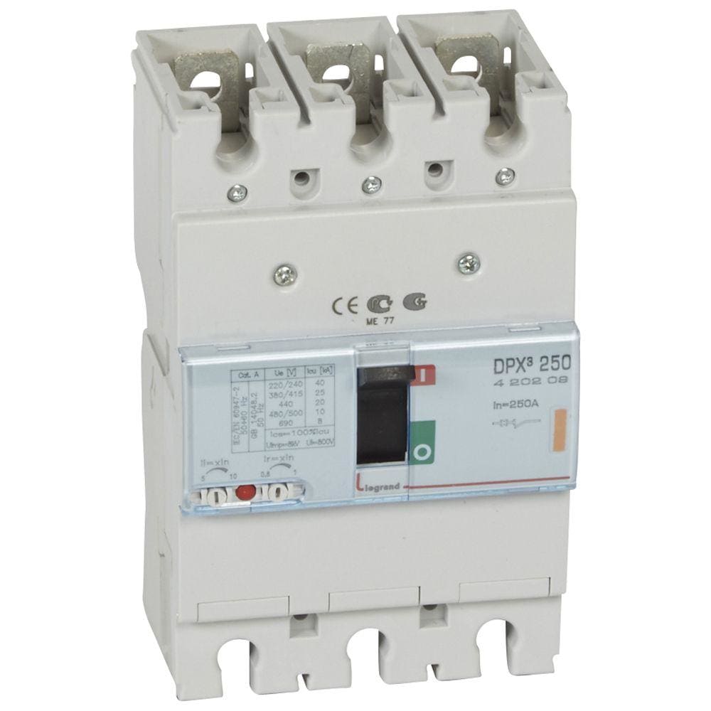 LEGRAND - Automático MCCB DPX³ 250 - magnetotérmico - 3P - Icu 25 kA (400 V~) - In 250A