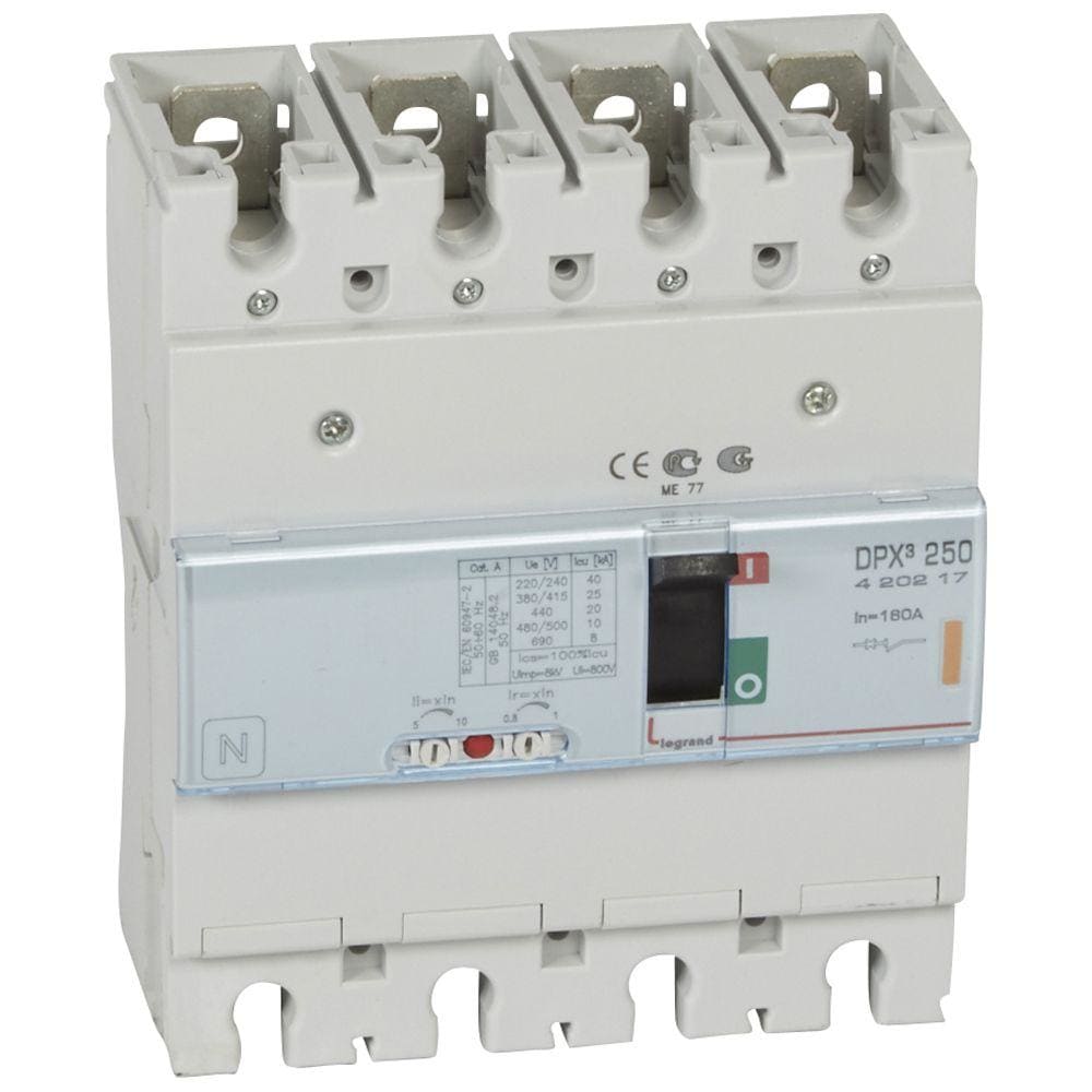 LEGRAND - Automático MCCB DPX³ 250 - magnetotérmico - 4P - Icu 25 kA (400 V~) - In 160A