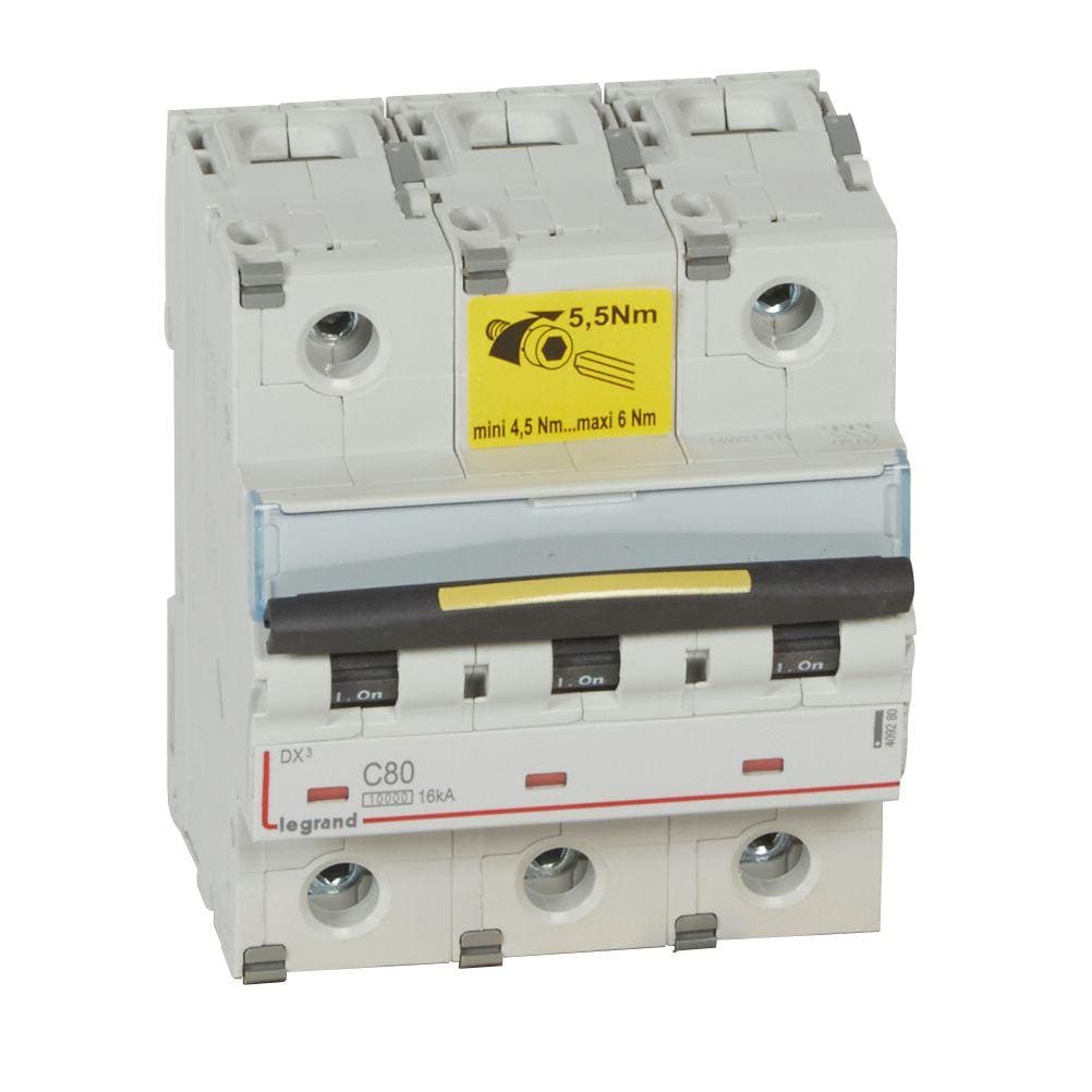 LEGRAND - Magnetotérmico DX³ 10000/16kA - 3P - 400V~ - 80A - curva C