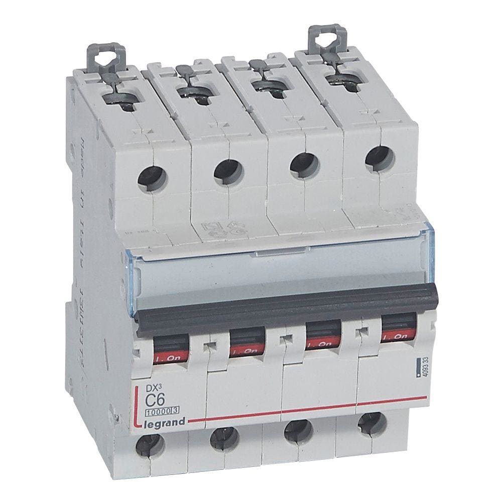 LEGRAND - Magnetotérmico DX³ 10000/16kA - 4P - 400V~ - 6A - curva C