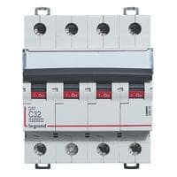 LEGRAND - Magnetotérmico DX³ 10000/16kA - 4P - 400V~ - 32A - curva C
