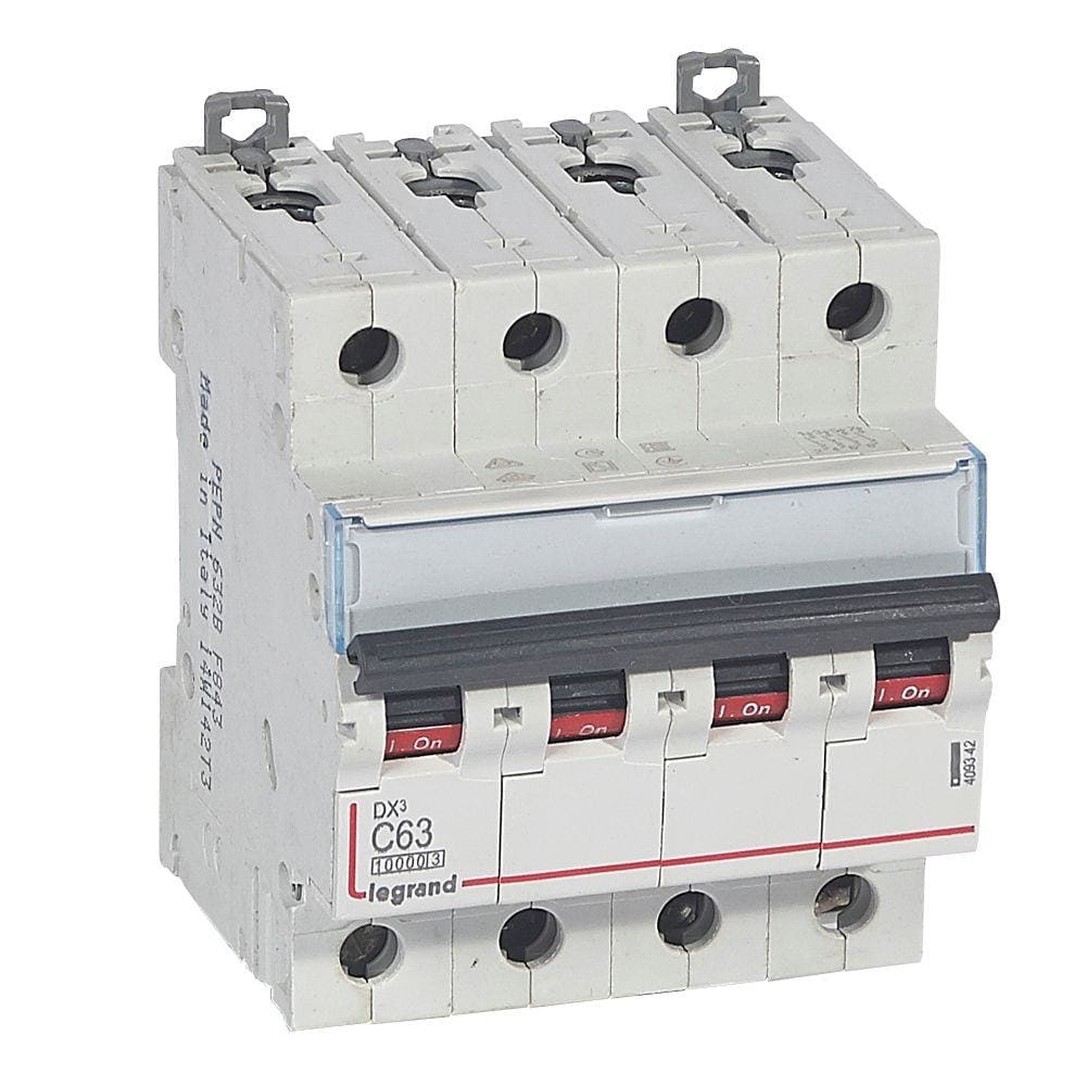 LEGRAND - Magnetotérmico DX³ 10000/16kA - 4P - 400V~ - 63A - curva C