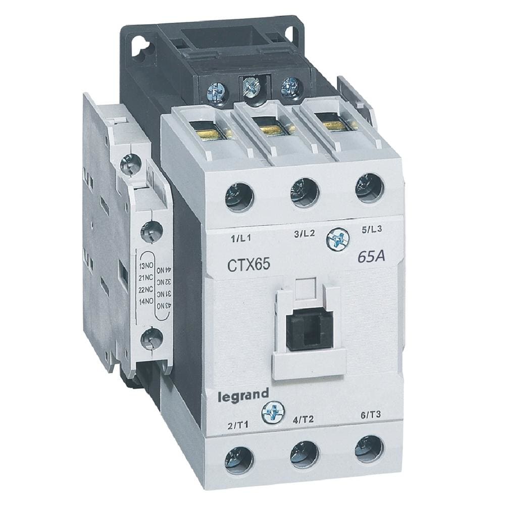 LEGRAND - Contactores tripolares CTX³ 65 - 65A - 24 V~ - 2 NA + 2 NC - Bornas con ojal