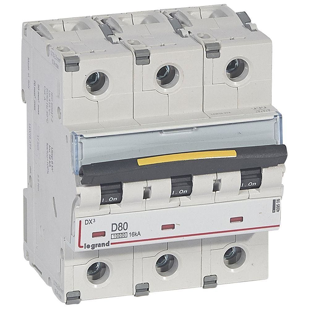 LEGRAND - Magnetotérmico DX³ 10000/16kA - 3P - 400V~ - 80A - curva D