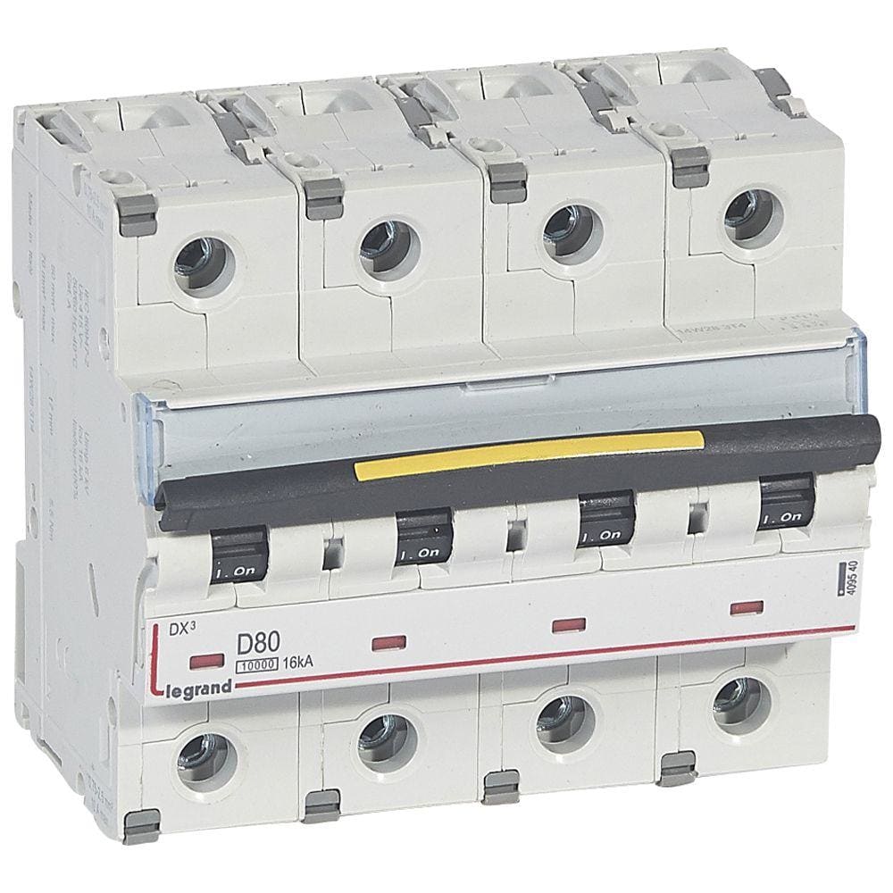 LEGRAND - Magnetotérmico DX³ 10000/16kA - 4P - 400V~ - 80A - curva D