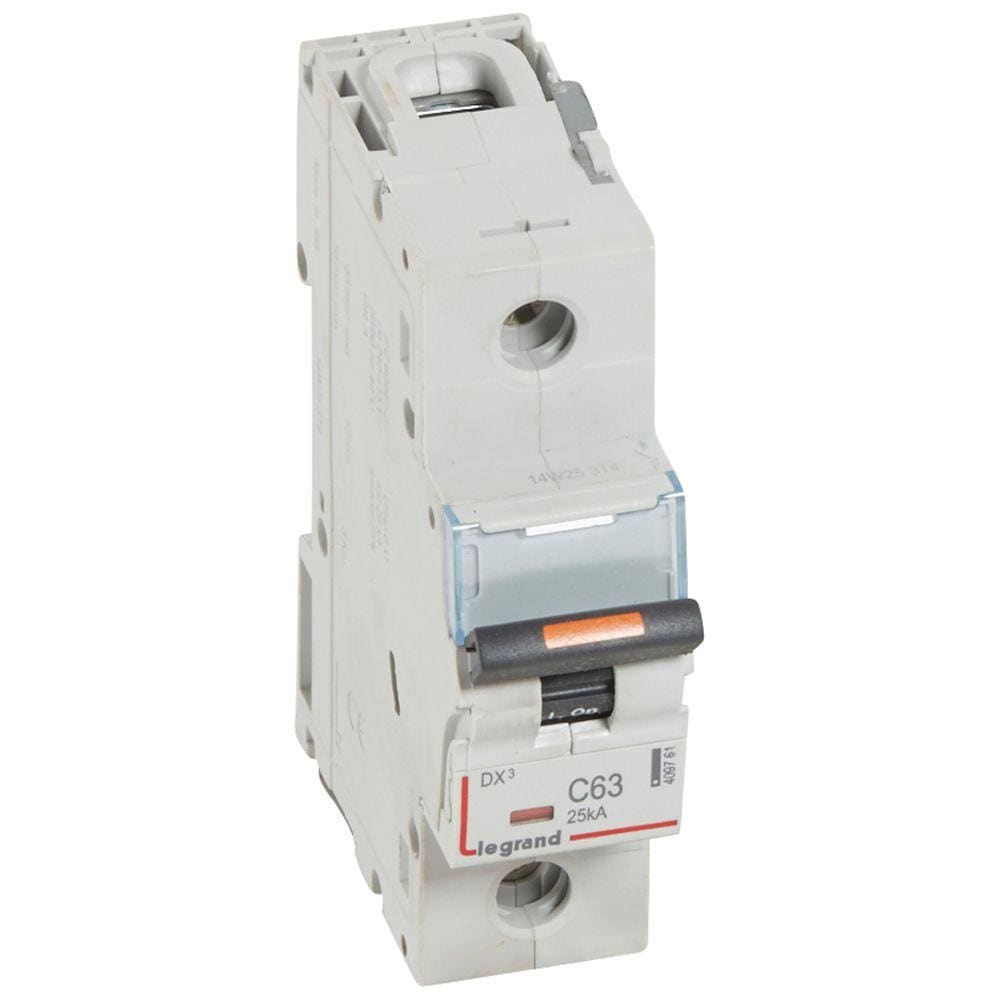 LEGRAND - Magnetotérmico DX³ 25kA - 1P - 230/400V~ - 63A - curva C