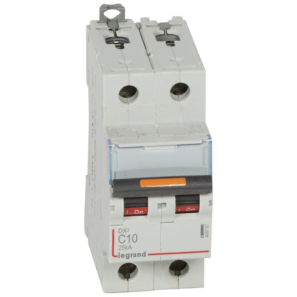 LEGRAND - Magnetotérmico DX³ 25kA - 2P - 230/400V~ - 10A - curva C