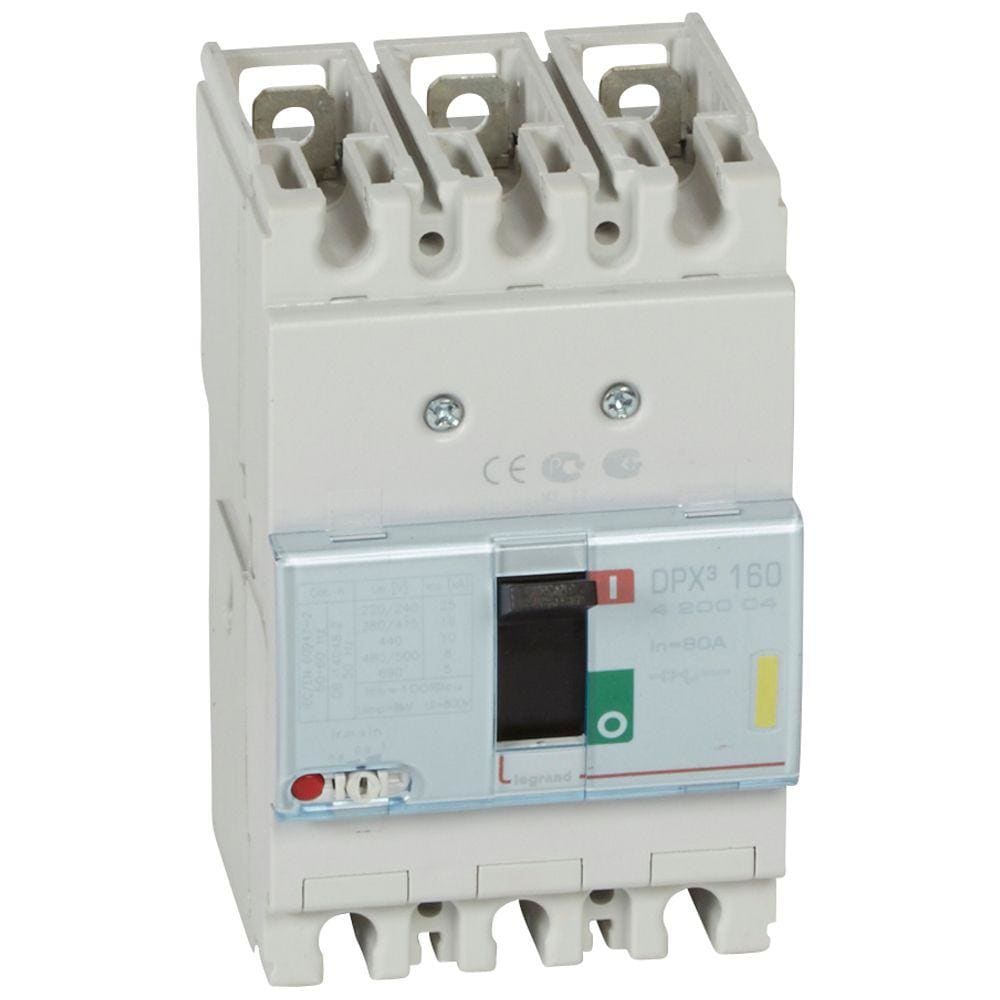 LEGRAND - Automático MCCB DPX³ 160 - magnetotérmico - 3P - Icu 16 kA (400 V~) - In 80A