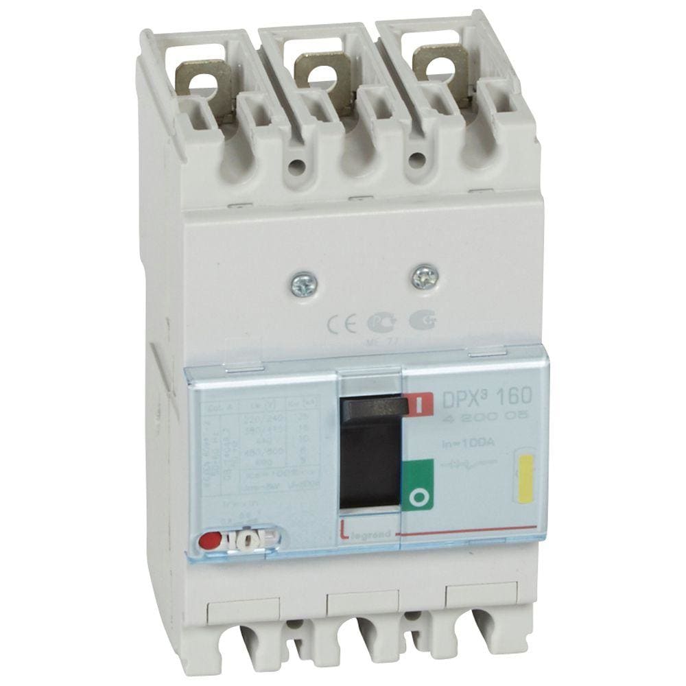 LEGRAND - Automático MCCB DPX³ 160 - magnetotérmico - 3P - Icu 16 kA (400 V~) - In 100A