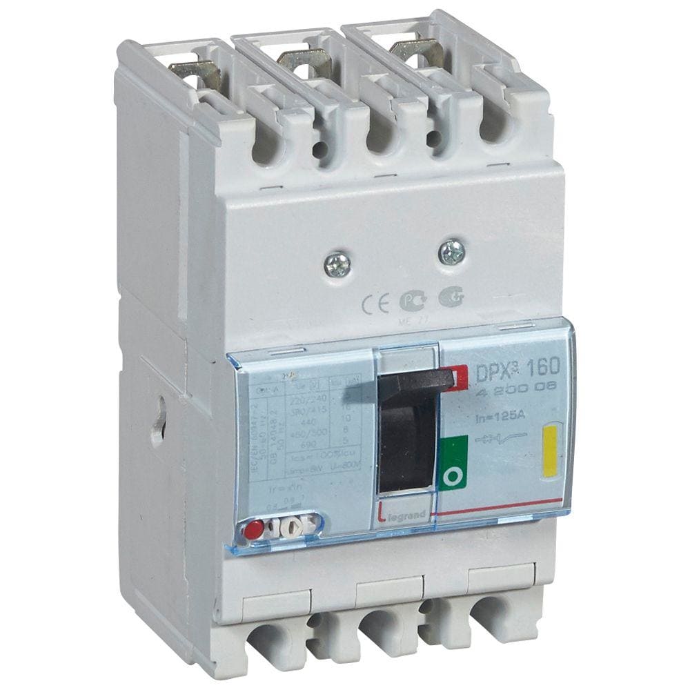 LEGRAND - Automático MCCB DPX³ 160 - magnetotérmico - 3P - Icu 16 kA (400 V~) - In 125A