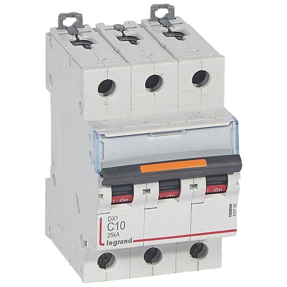 LEGRAND - Magnetotérmico DX³ 25kA - 3P - 400V~ - 10A - curva C