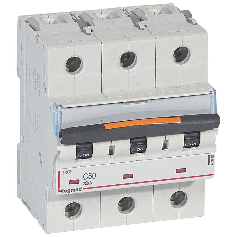 LEGRAND - Magnetotérmico DX³ 25kA - 3P - 400V~ - 50A - curva C
