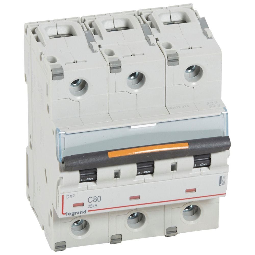 LEGRAND - Magnetotérmico DX³ 25kA - 3P - 400V~ - 80A - curva C