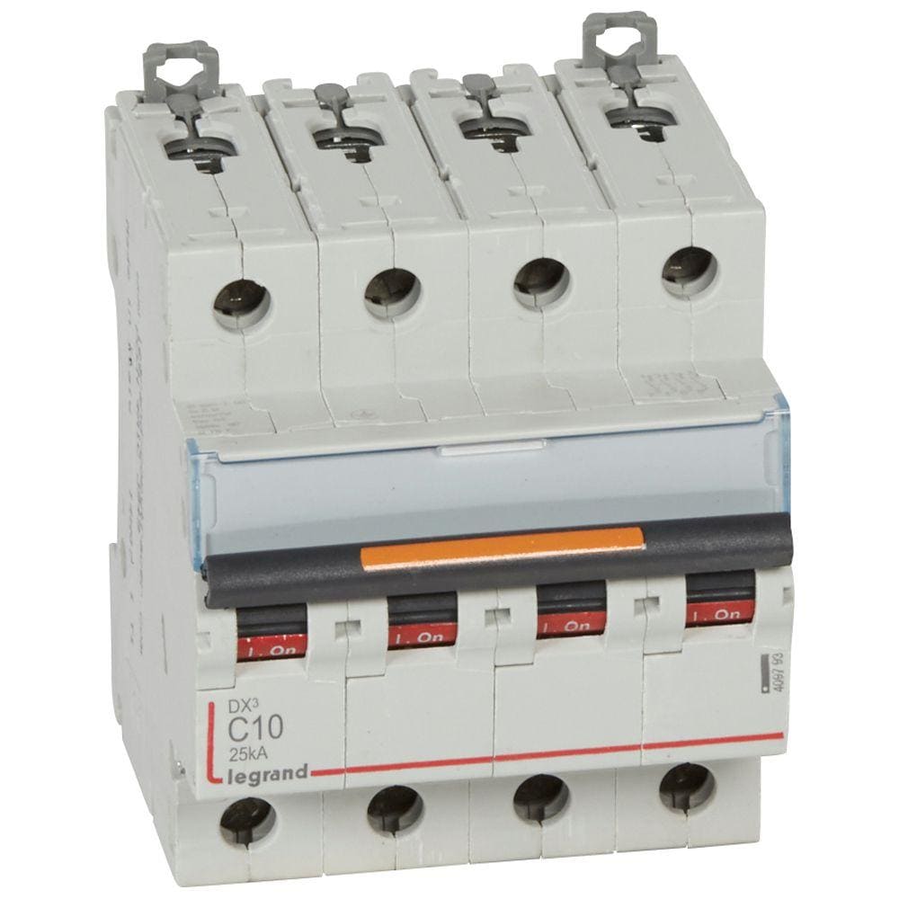 LEGRAND - Magnetotérmico DX³ 25kA - 4P - 400V~ - 10A - curva C