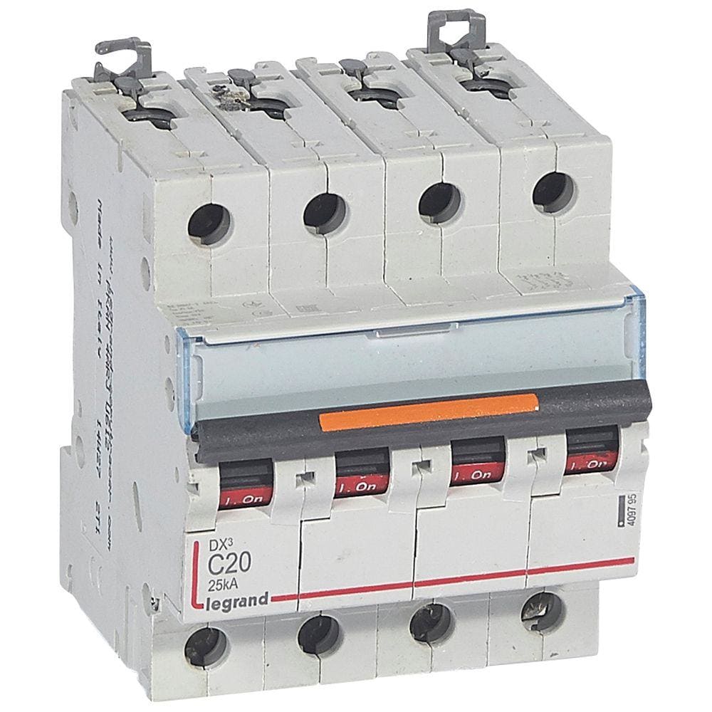 LEGRAND - Magnetotérmico DX³ 25kA - 4P - 400V~ - 20A - curva C