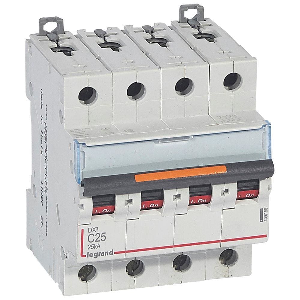 LEGRAND - Magnetotérmico DX³ 25kA - 4P - 400V~ - 25A - curva C