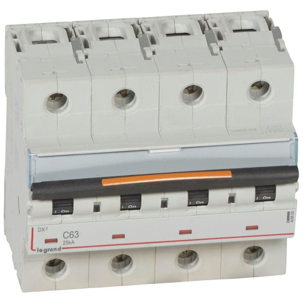LEGRAND - Magnetotérmico DX³ 25kA - 4P - 400V~ - 63A - curva C