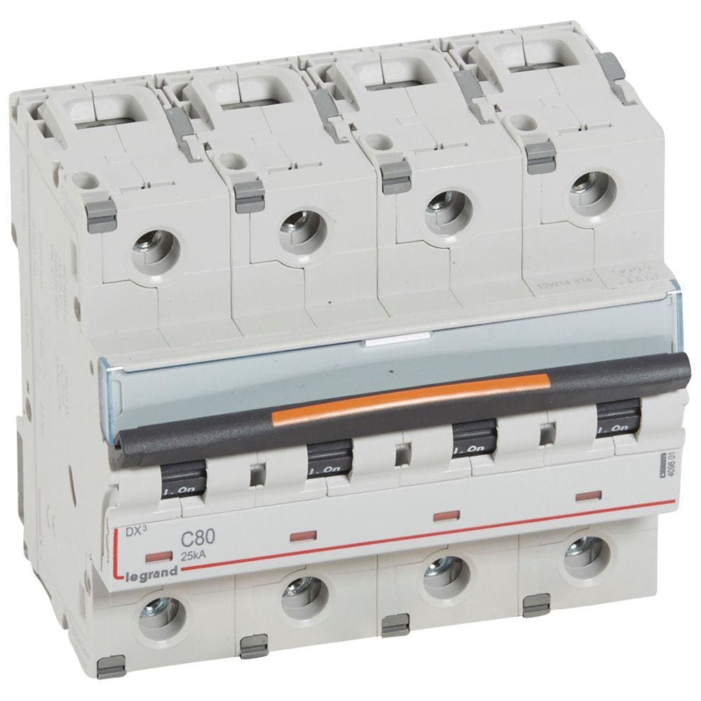 LEGRAND - Magnetotérmico DX³ 25kA - 4P - 400V~ - 80A - curva C
