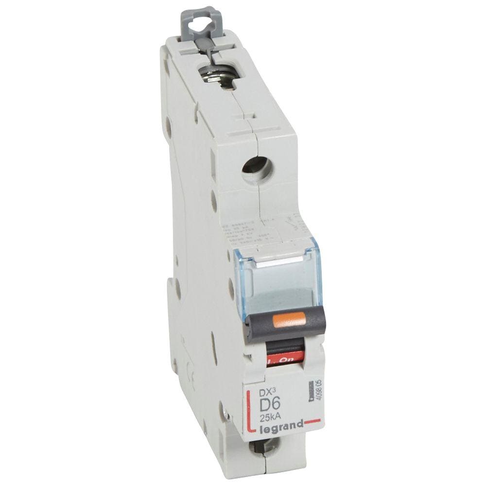 LEGRAND - Magnetotérmico DX³ 25kA - 1P - 230/400V~ - 6A - curva D