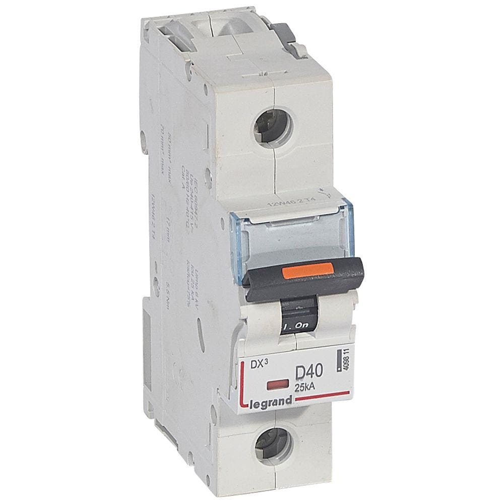 LEGRAND - Magnetotérmico DX³ 25kA - 1P - 230/400V~ - 40A - curva D