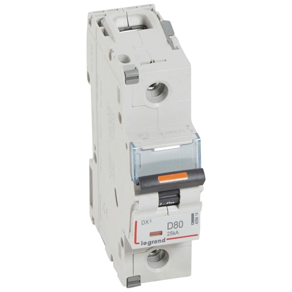 LEGRAND - Magnetotérmico DX³ 25kA - 1P - 230/400V~ - 80A - curva D