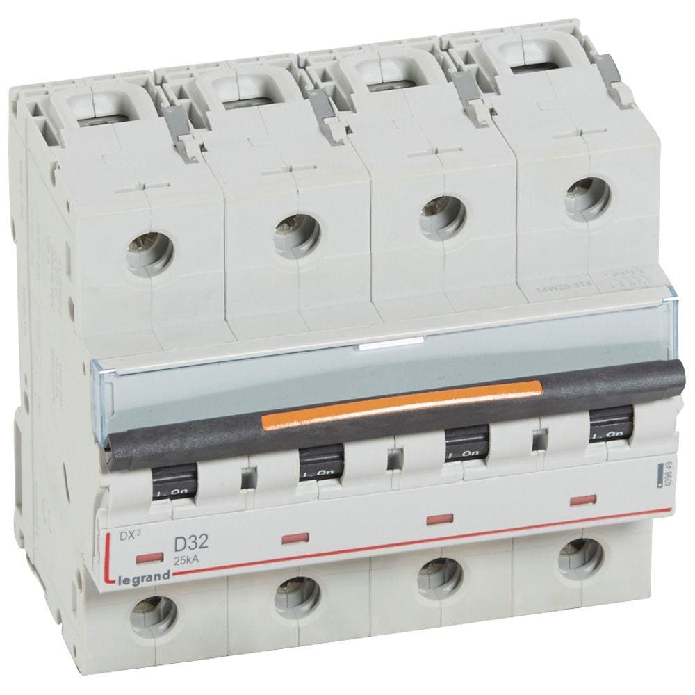 LEGRAND - Magnetotérmico DX³ 25kA - 4P - 400V~ - 32A - curva D