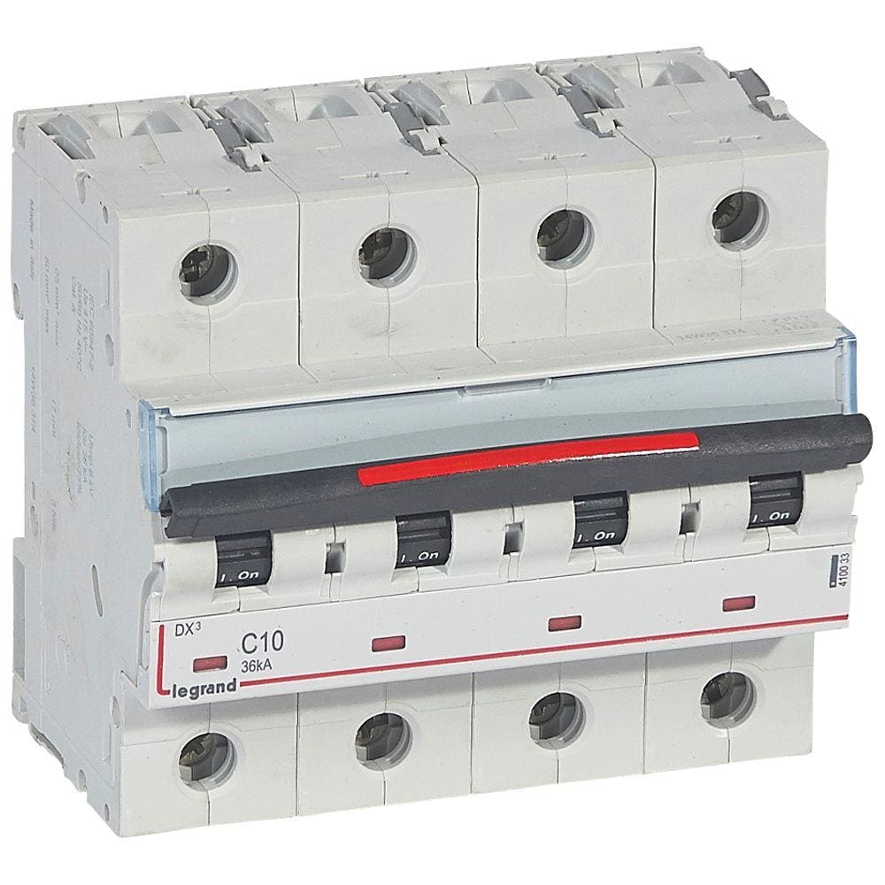 LEGRAND - Magnetotérmico DX³ 36kA - 4P - 400V~ - 10A - curva C