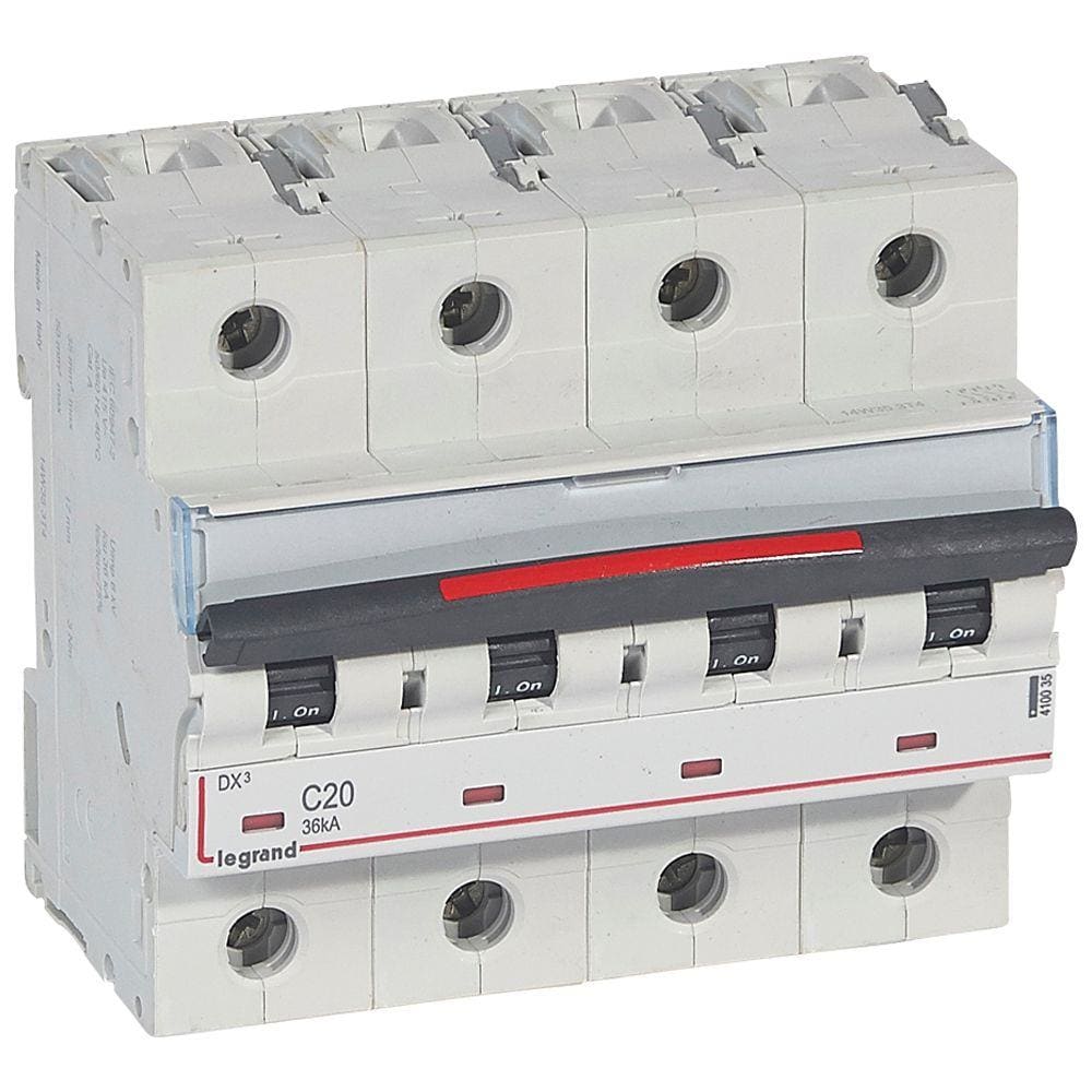LEGRAND - Magnetotérmico DX³ 36kA - 4P - 400V~ - 20A - curva C