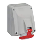 LEGRAND - Base mural de superficie P17 PRO. 3P+T, 32A, 380/415 V~, IP44. Color rojo
