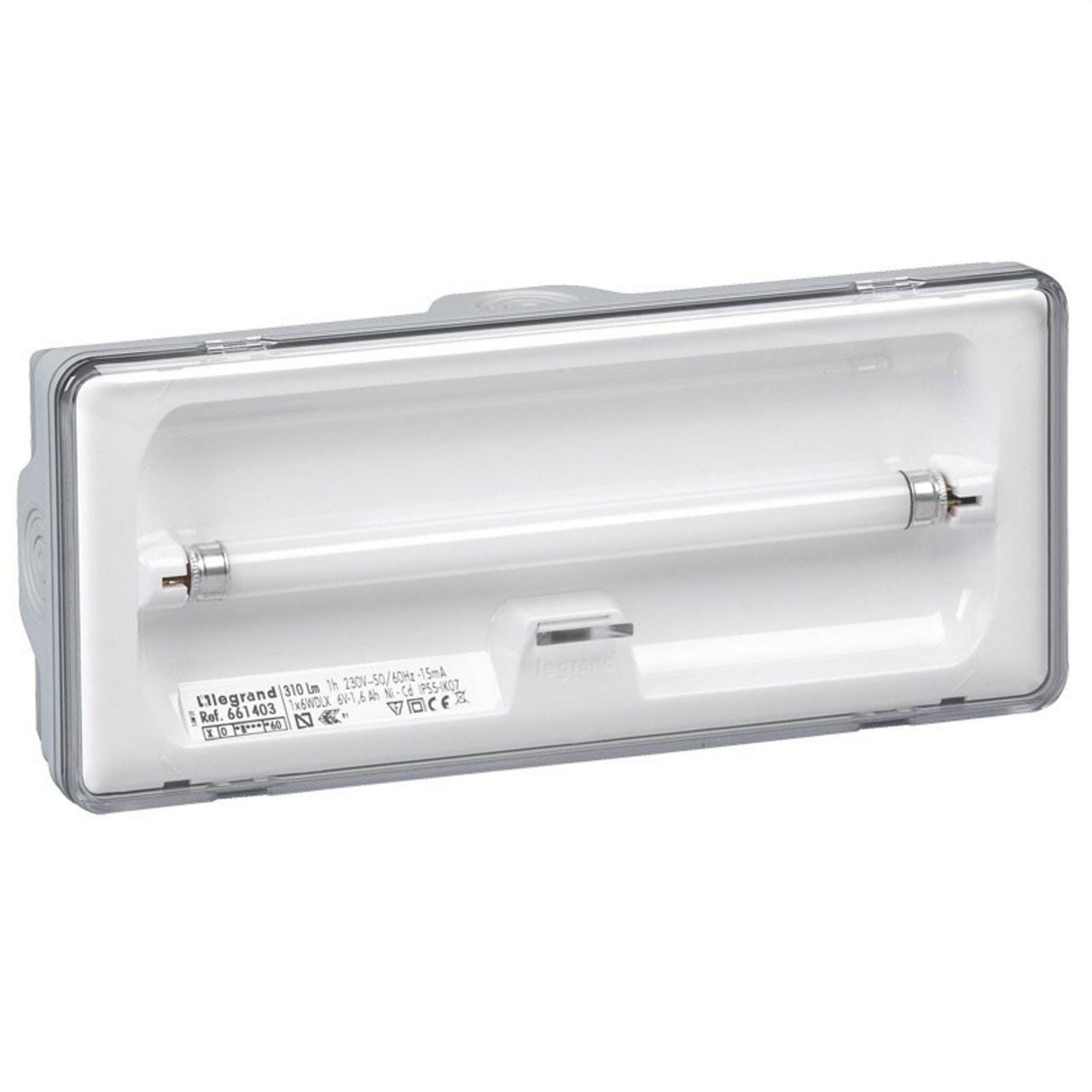 LEGRAND - Luminaria de emergencia B55 1 hora 6W IP55 IK 07 310lm NP