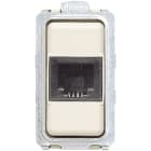 BTICINO - Base teléfono RJ11 Magic - 4 contactos - Marfil