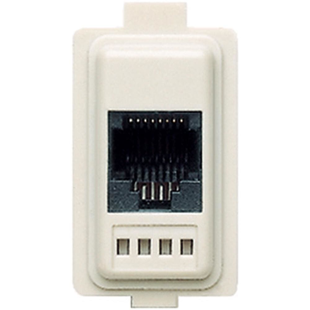 BTICINO - Base teléfono RJ12 Magic - 6 contactos - Marfil