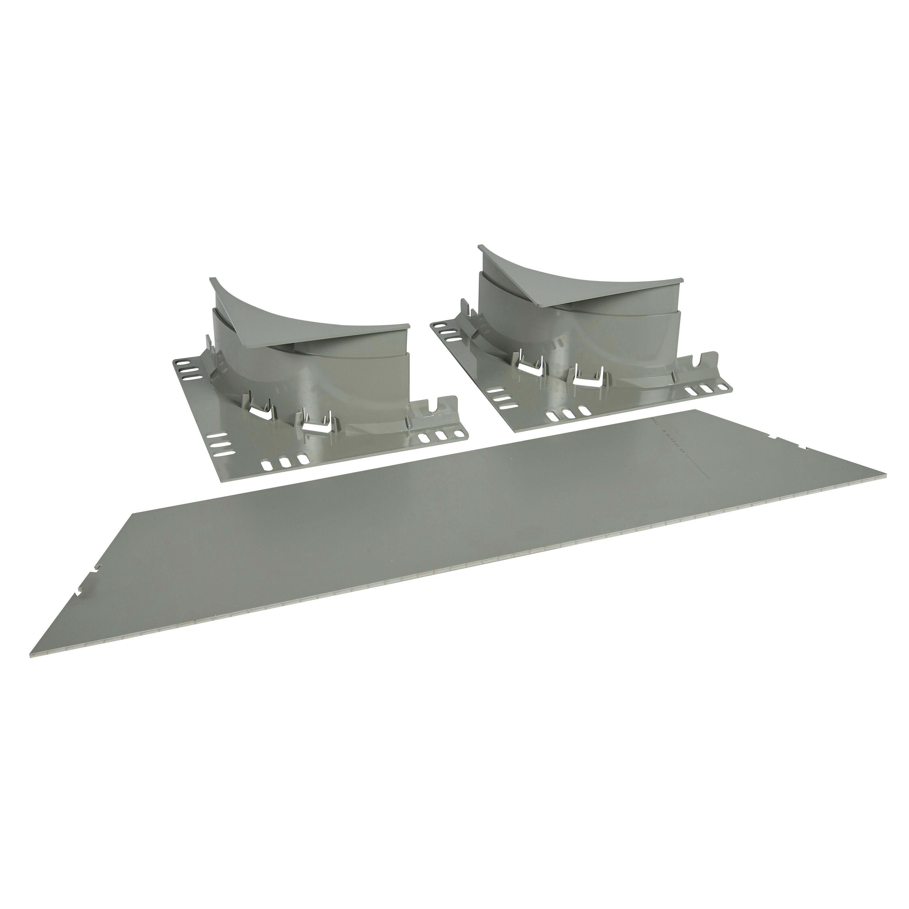 LEGRAND - Derivación en T con tapa OMEGA - 600x100- Gris RAL 7030