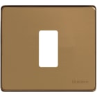 BTICINO - Placa embellecedora Magic de color bronce de 1 módulo centrado