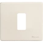 BTICINO - Placa embellecedora Magic de color resina marfil de 1 módulo centrado