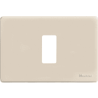 BTICINO - Placa embellecedora Magic de color resina marfil de 1 módulo centrado