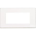 BTICINO - Placa embellecedora Magic de color resina marfil de 4 módulos