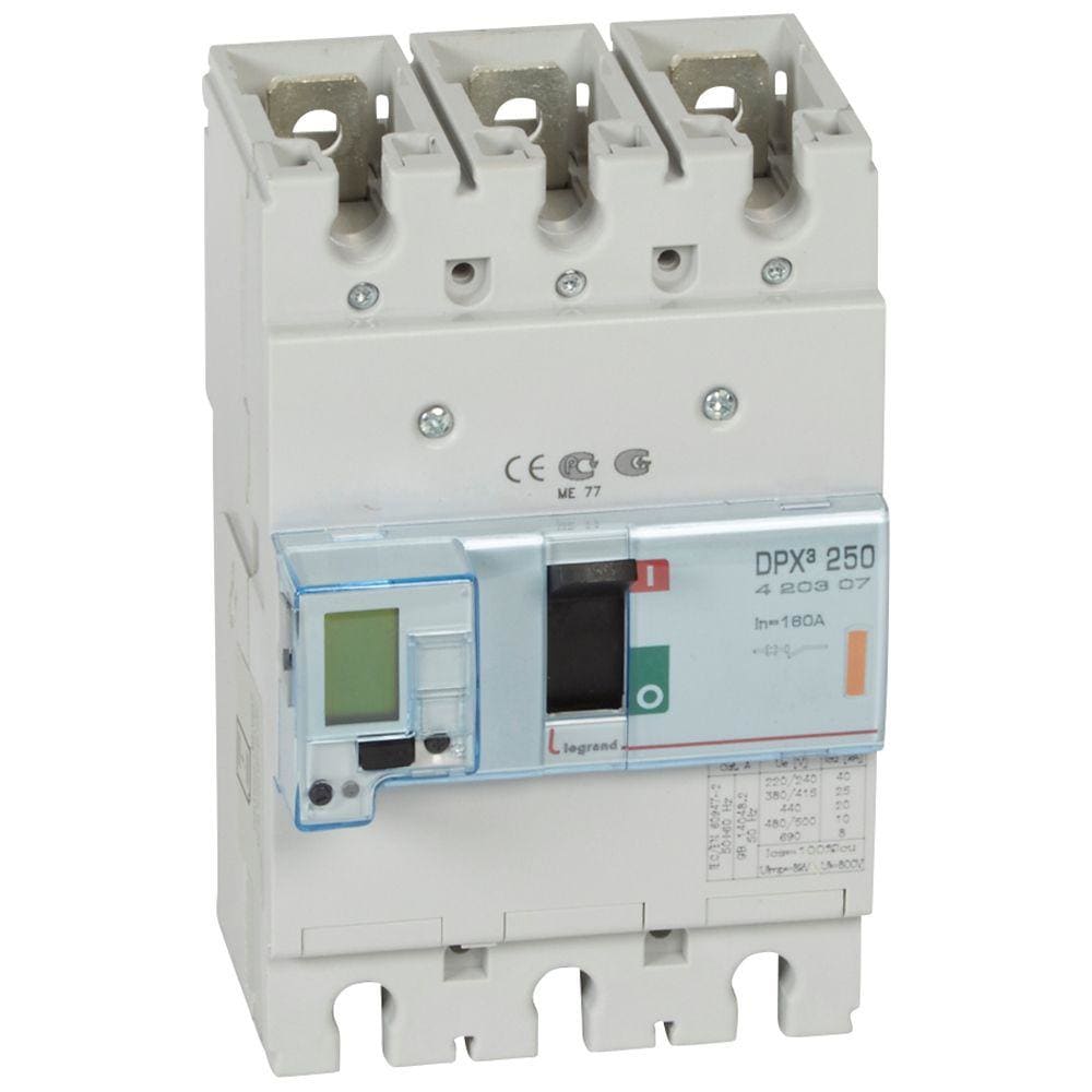 LEGRAND - Automático MCCB DPX³ 250 - electrónico - 3P - Icu 25 kA (400 V~) - In 160A
