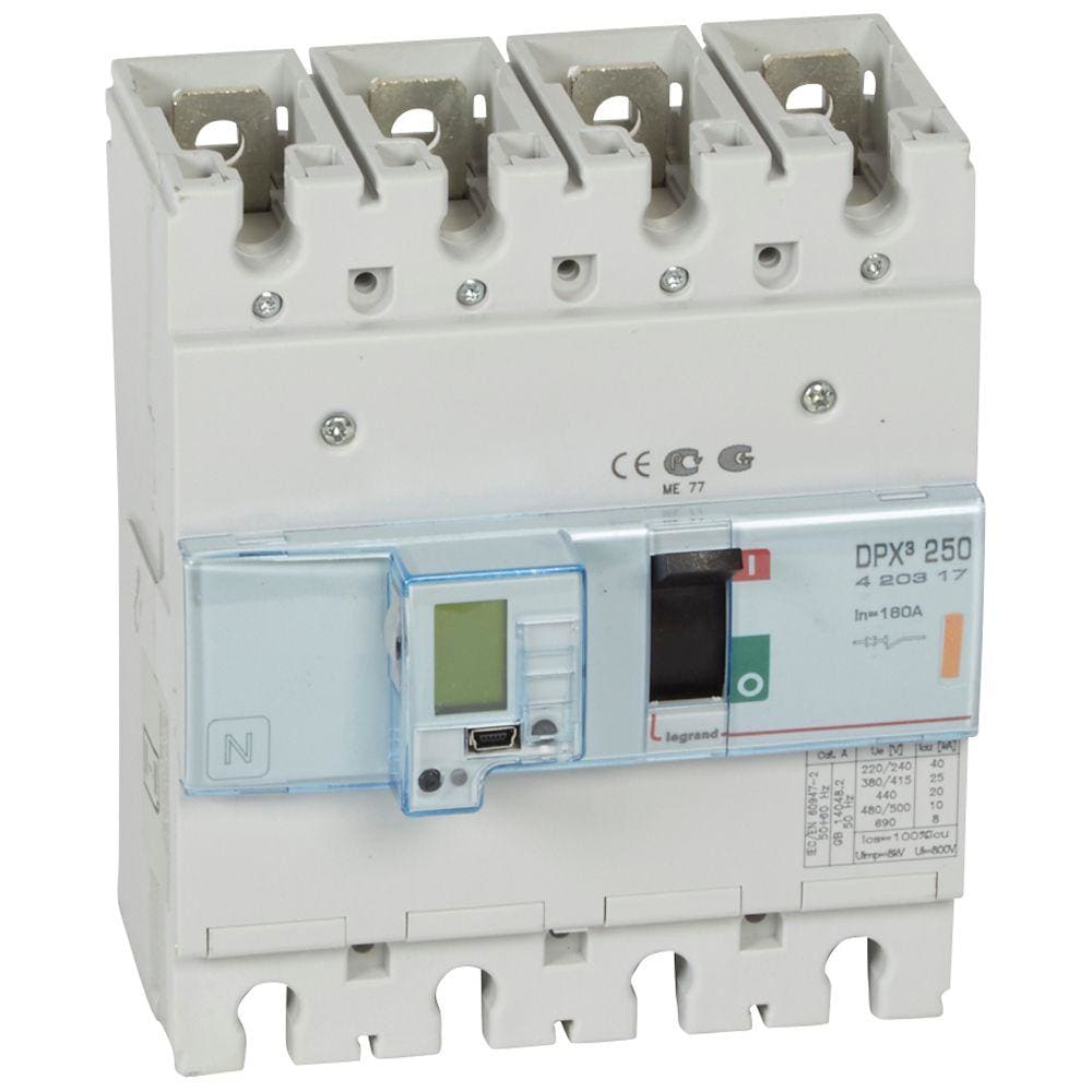 LEGRAND - Automático MCCB DPX³ 250 - electrónico - 4P - Icu 25 kA (400 V~) - In 160A