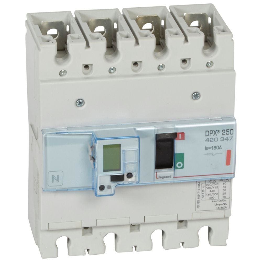 LEGRAND - Automático MCCB DPX³ 250 - electrónico - 4P - Icu 36 kA (400 V~) - In 160A