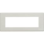 BTICINO - Placa embellecedora Magic de color aluminio natural de 6 módulos